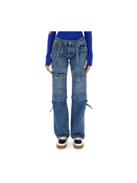Jeansy Off-white białe