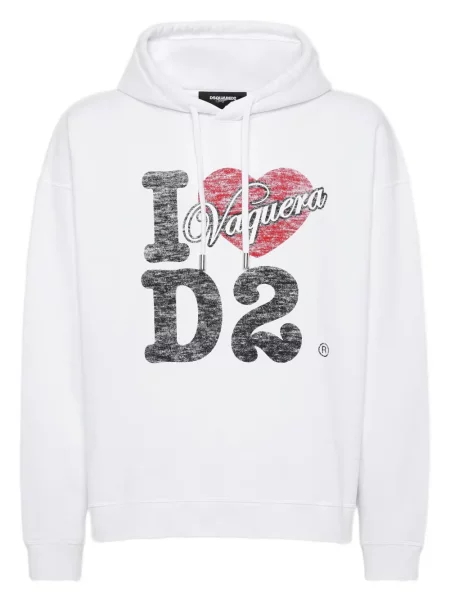 Hanorac cu glugă Dsquared2 alb