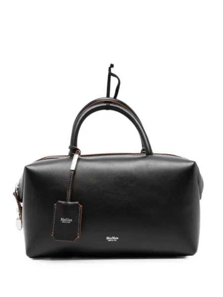 Geantă shopper Max Mara din piele negru