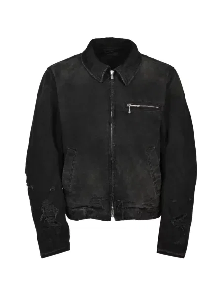 Geacă de blugi Filth zdrențuiți negru