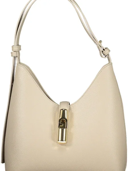 Geanta hobo Furla din piele bej