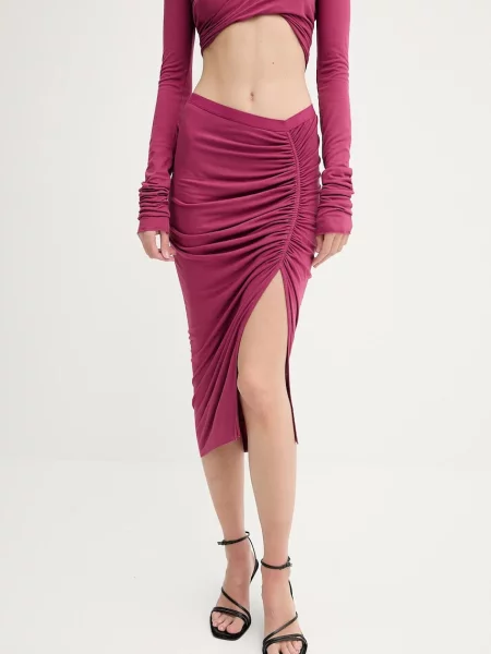 Rick Owens Lilies fustă midi creion roz