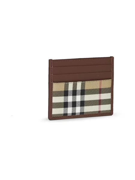Portfel Burberry w kratę płócienny retro beżowy