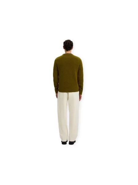 Pulover Selected tricotate verde