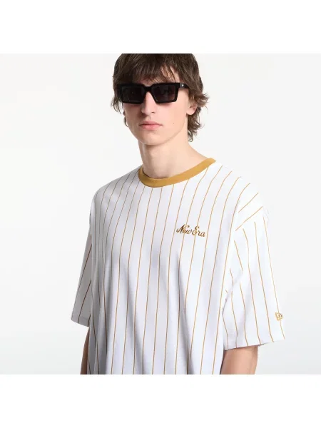 T-shirt New Era Pinstripe OS Tee UNISEX Optic White/ DOC L λευκό