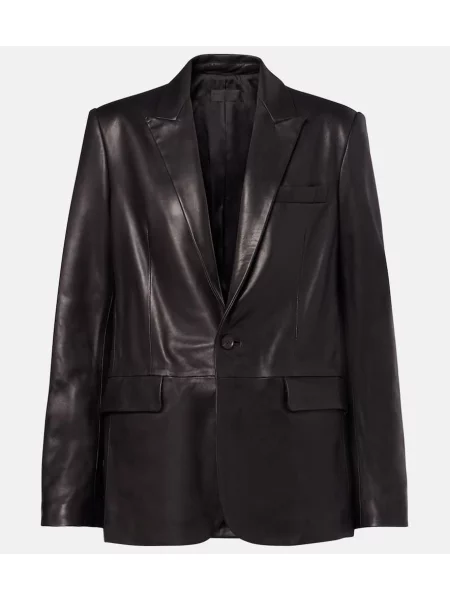 Usnjeni blazer Nili Lotan črna