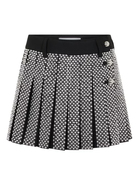 Мини пола Rabanne бродирана черно