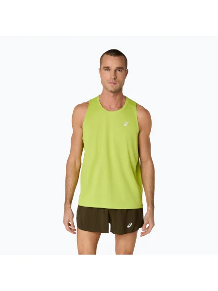 Мъжка тениска за бягане ASICS Core Singlet neon lime зелено