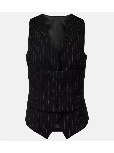 Vestă Mcqueen de lână negru