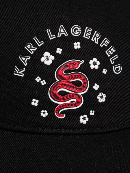Бейсболка Karl Lagerfeld з аплікацією чорний