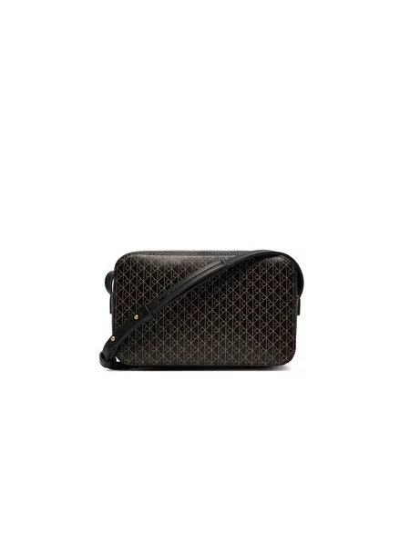 Calvin Klein Ročna torba Emblem Aop Elongated Camera Bag črna