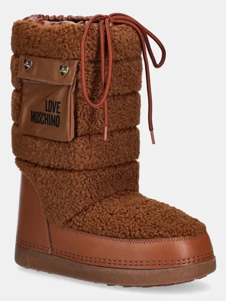 Cizme Love Moschino maro