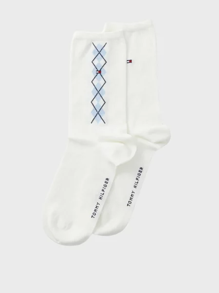 Шкарпетки Tommy Hilfiger з візерунком аргайл білі