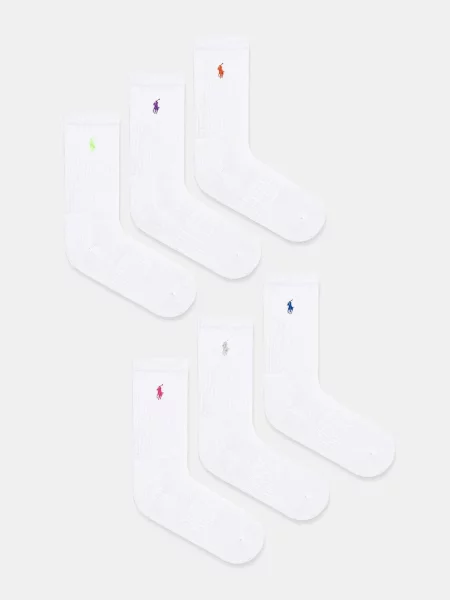 Polo Ralph Lauren Șosete albastru / gri deschis / verde neon / lila / portocaliu / roz alb