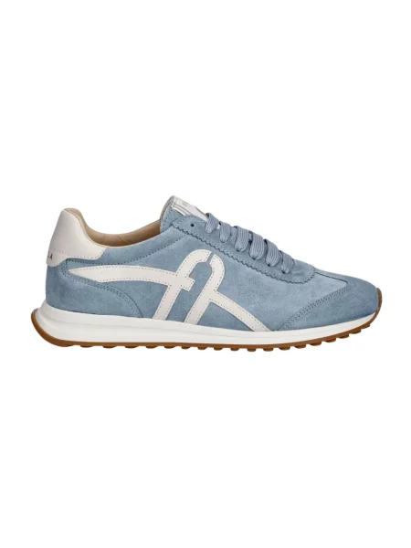 Sneakersy Furla retro zamszowe niebieskie