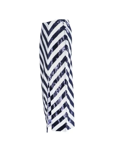 Dryžuotas midi sijonas Lauren Ralph Lauren iki kelių mėlyna