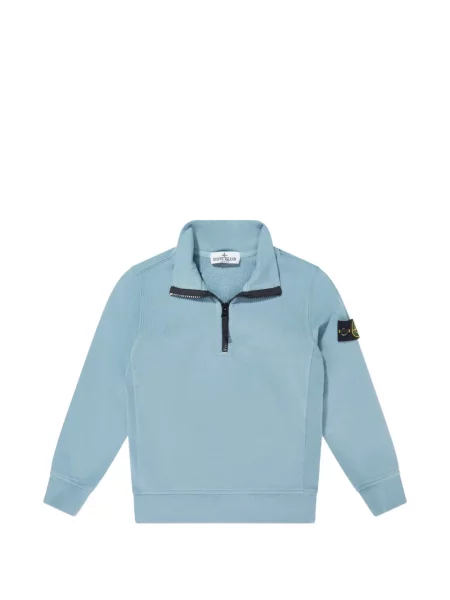 Φούτερ με φερμουάρ Stone Island μπλε