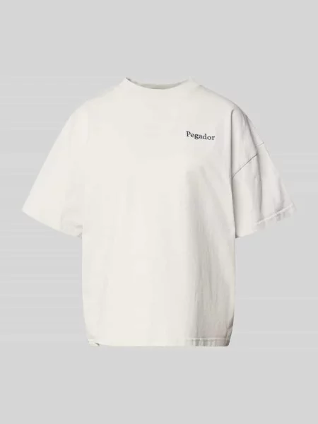 Oversized t-shirt z wyhaftowanym logo model MARIALVA' Pegador