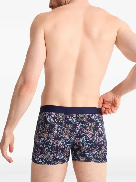 Șosete Aubade cu model floral cu imagine albastru