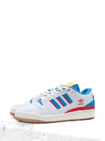 Pruhované tenisky Adidas Campus na platformě modré