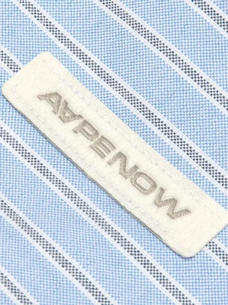Cămașă Aape By A Bathing Ape cu broderie cu dungi albastru