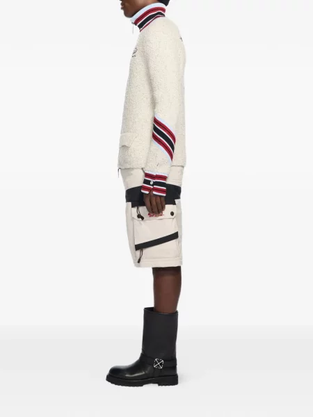 Cardigan Off-white cu dungi alb