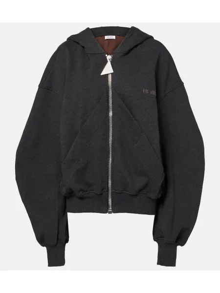 Bluza z kapturem The Attico polarowa czarna