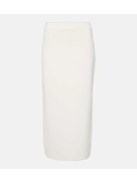 Fustă tip creion The Frankie Shop tricotate alb