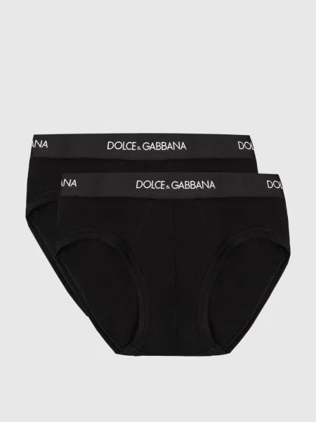 Дитячий набір чорних трусиків-сліпів Dolce&gabbana чорний