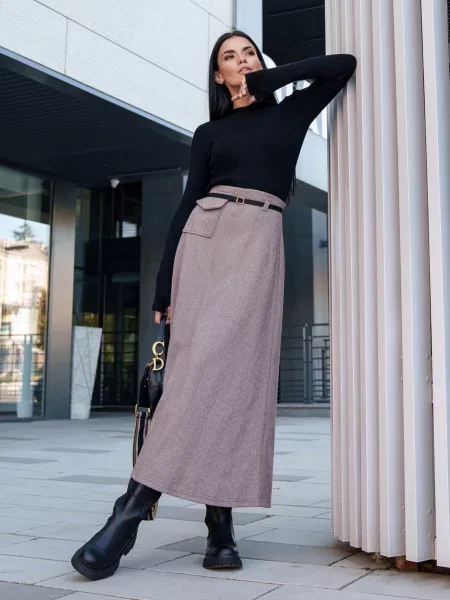 Jadone Fashion Спідниця максі Spidnytsya_Flari_korich коричневий