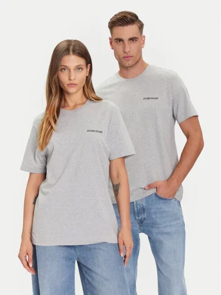 Tričko Guess Jeans šedé