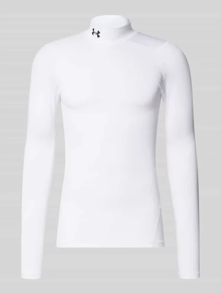 Longsleeve treningowy Under Armour Comp Mock UA Armour white/black biała