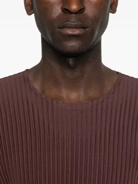 Плисиран дълго пуловер Homme Plissé Issey Miyake кафяво