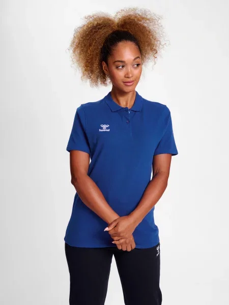 Koszulka polo Hummel Go niebieska