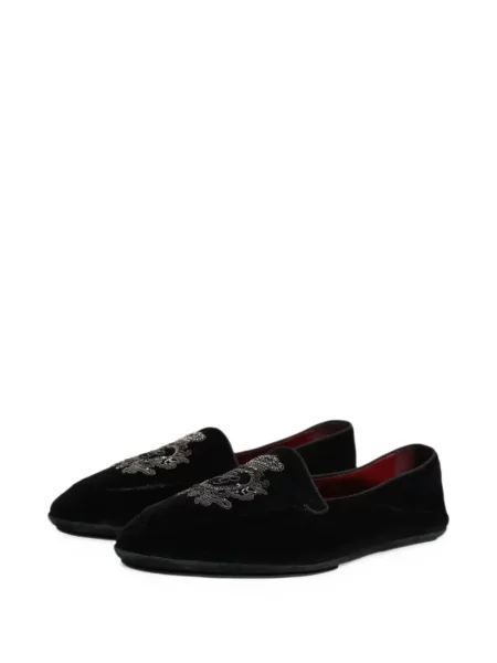 Sametové loafers Dolce & Gabbana černé