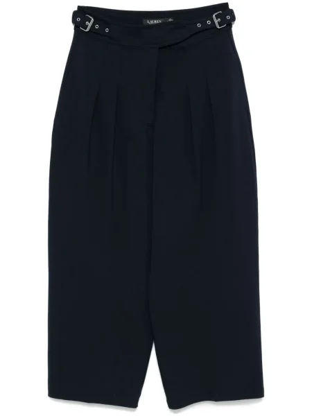 Pantaloni Lauren Ralph Lauren plisate albastru