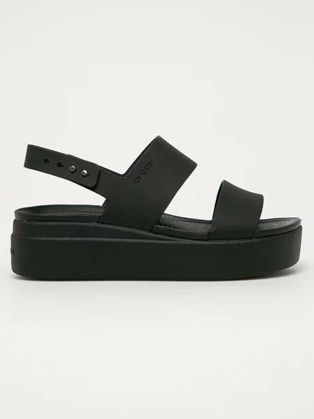 Crocs sandale Brooklyn Low Wedge femei negru