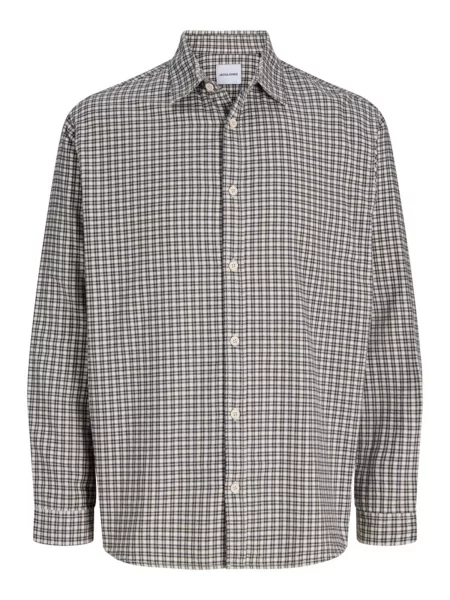 JACK & JONES Cămașă JJCARTER negru / murdar alb
