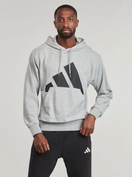 Frottír kapucnis melegítő felső Adidas szürke