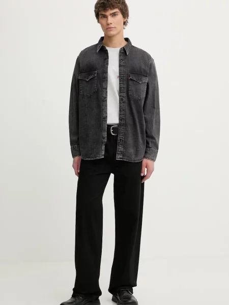 Levi's cămașă jeans negru