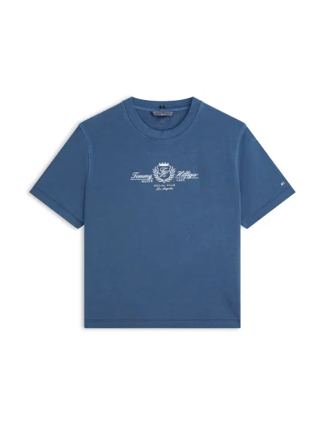 TOMMY HILFIGER Tricou albastru gențiană alb