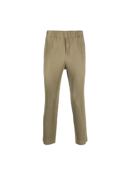 Spodnie Issey Miyake zielone