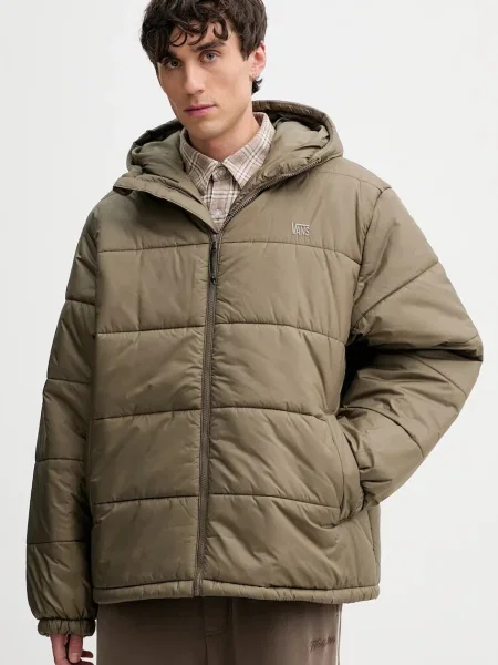 Яке Vans зелено зимен модел бежово