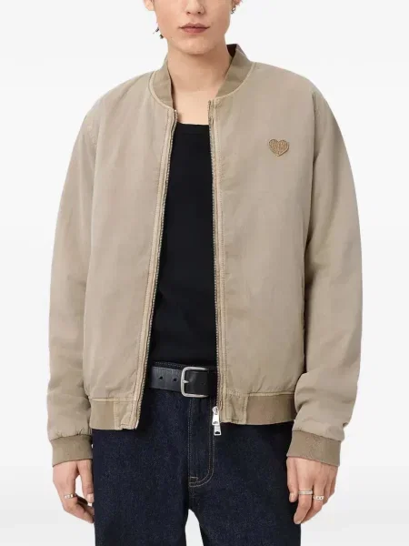 Geacă bomber Allsaints cu motiv cu inimi