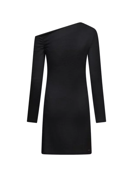 Lung rochie din denim Karl Lagerfeld Jeans negru
