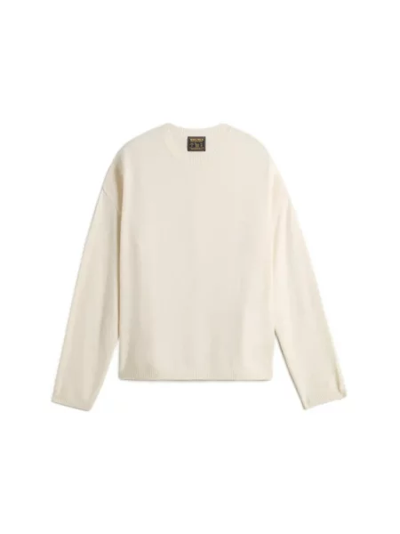 Sweter Woolrich wełniany beżowy