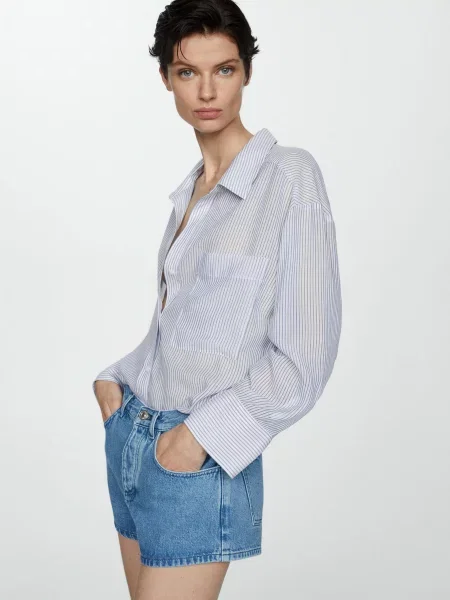 Сорочка MANGO Zaro блакитний