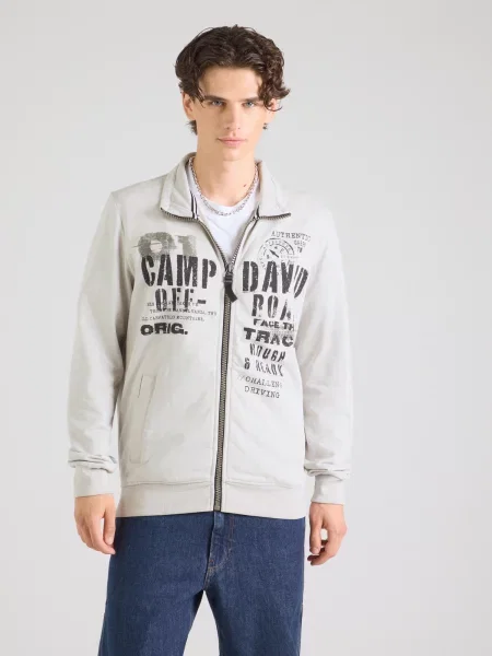 CAMP DAVID Tepláková bunda sivá čierna