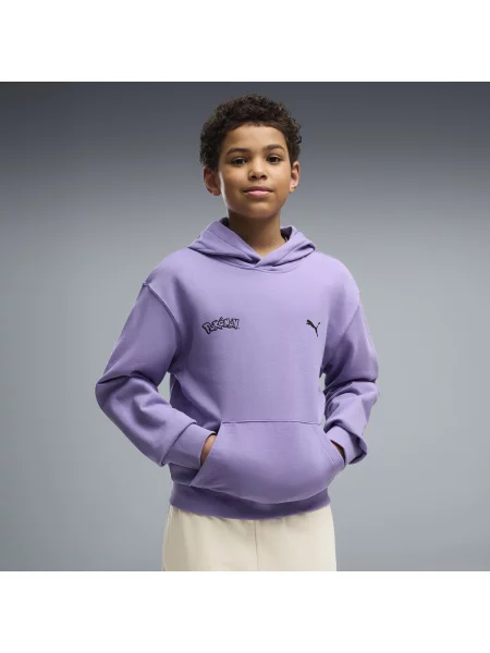 Młodzieżowa bluza z kapturem PUMA x POKÉMON o luźnym kroju z grafiką Akcesoria fioletowy