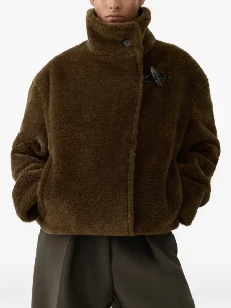 Blană artificială geacă Jacquemus maro